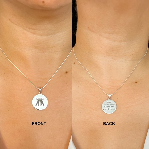 BFF Necklace Best Friend Gift Long Distance Friendship Gift Moving Away … - Picture 5 of 16